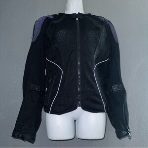 Women’s Joe Rocket Motorcycle Black Padded Armor Elite Jacket Size XL.